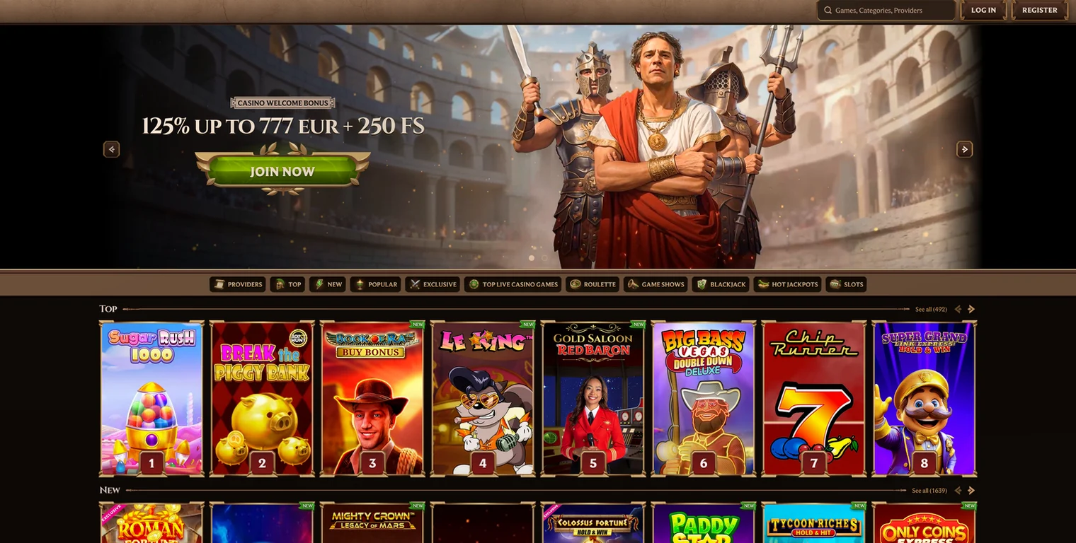 Lanista Casino — 200% asti 777 € + 250 ilmaiskierrosta